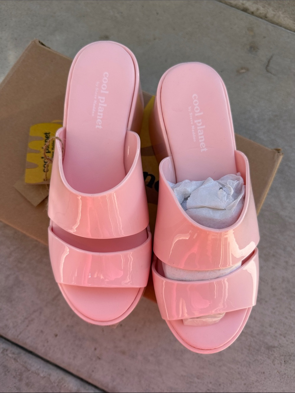 Women's Pink Slide Sandals - Picture 3 of 8